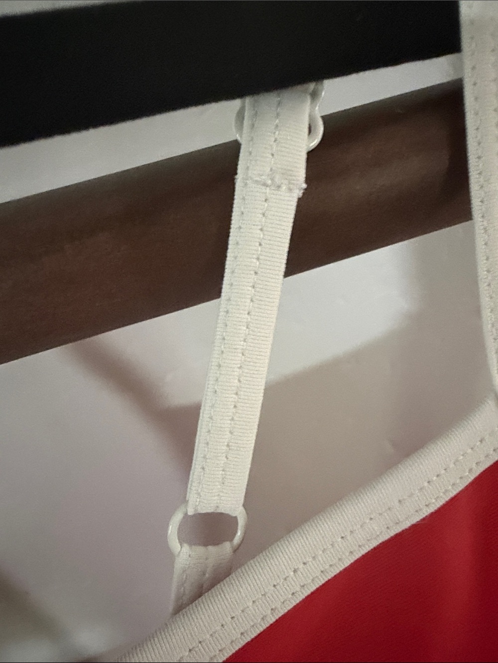 Old Navy Active Red Tank with White Neck Trim - Picture 3 of 4